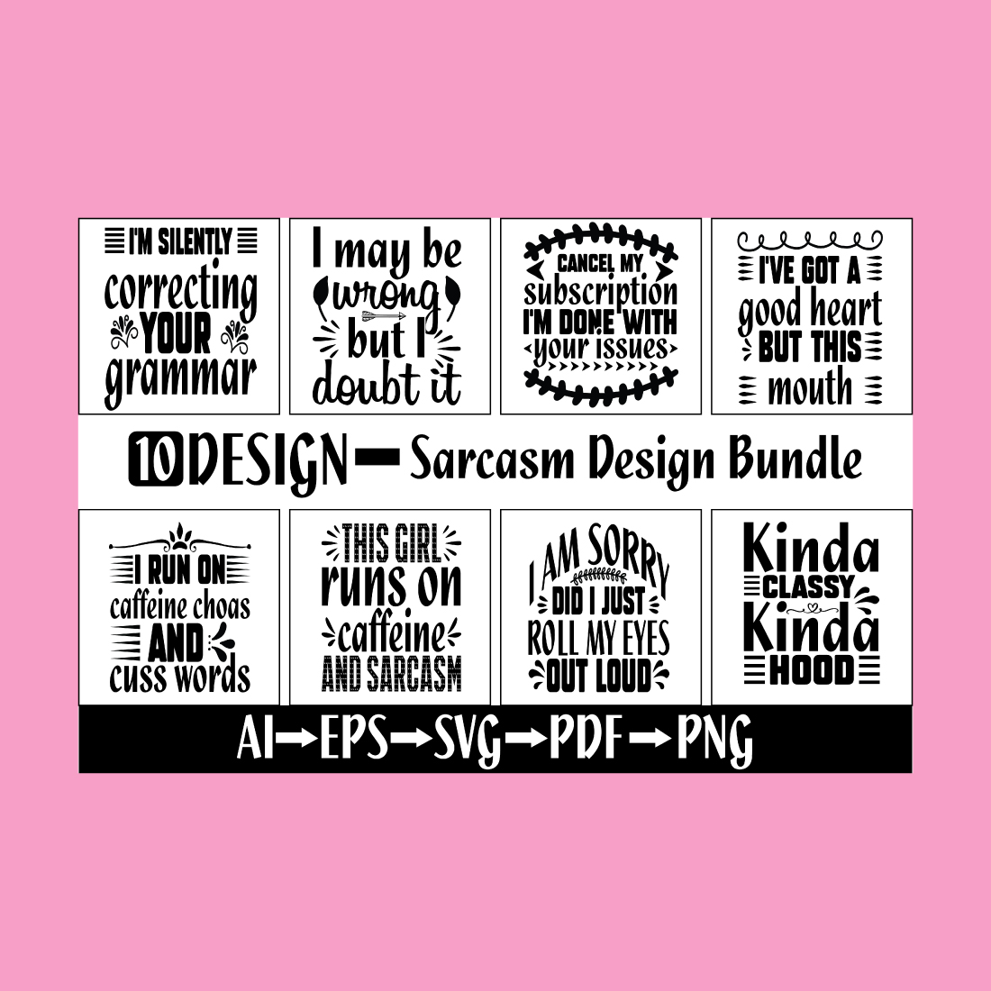 Sarcasm Design Bundle main cover