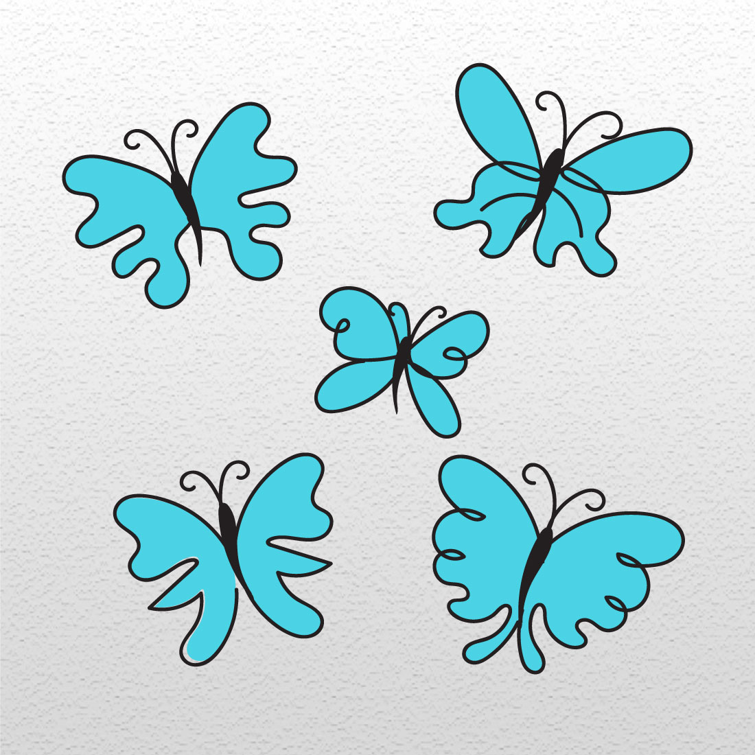 Butterfly Liner Art SVG Bundle cover