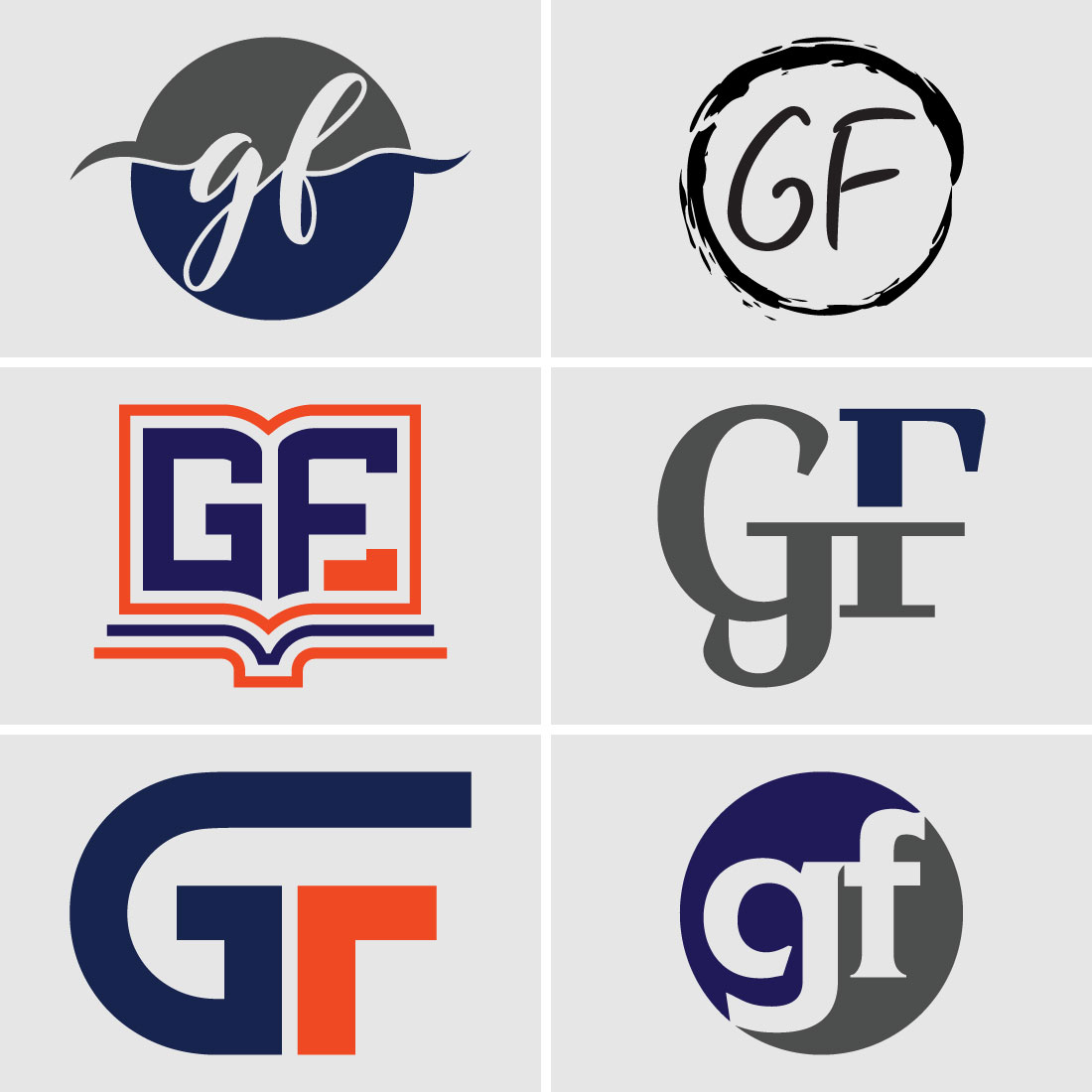 Initial Monogram Letter GF Logo Design Vector... - Stock Illustration  [64435941] - PIXTA