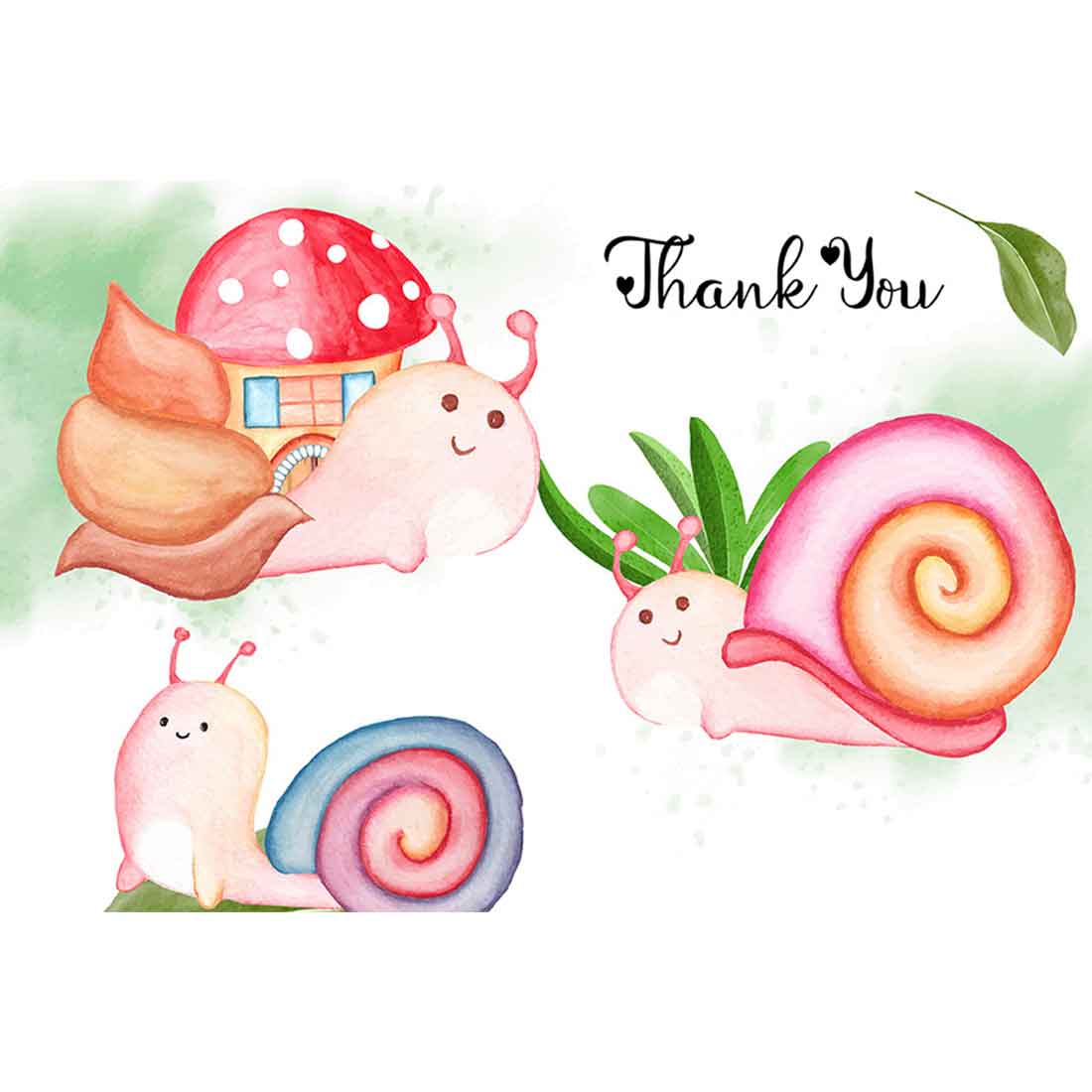 Garden Snail Clipart Set cover image.