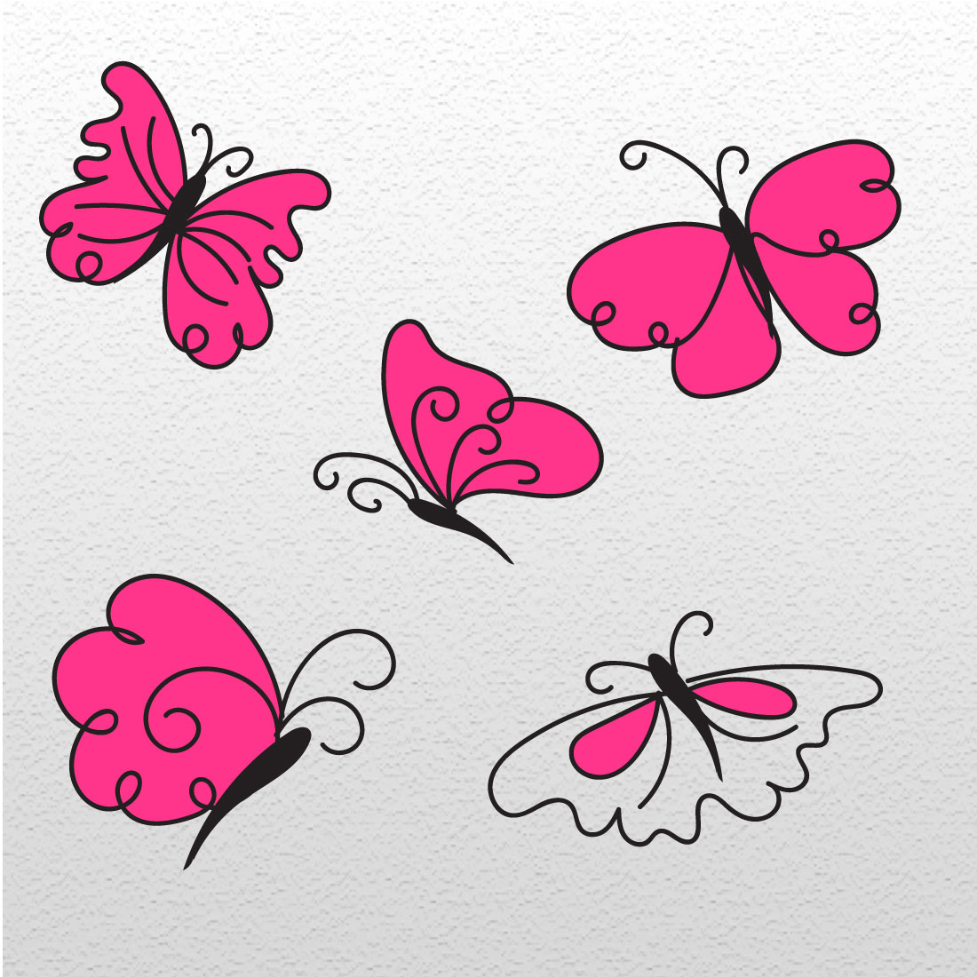 Butterfly Liner Flat SVG Bundle cover