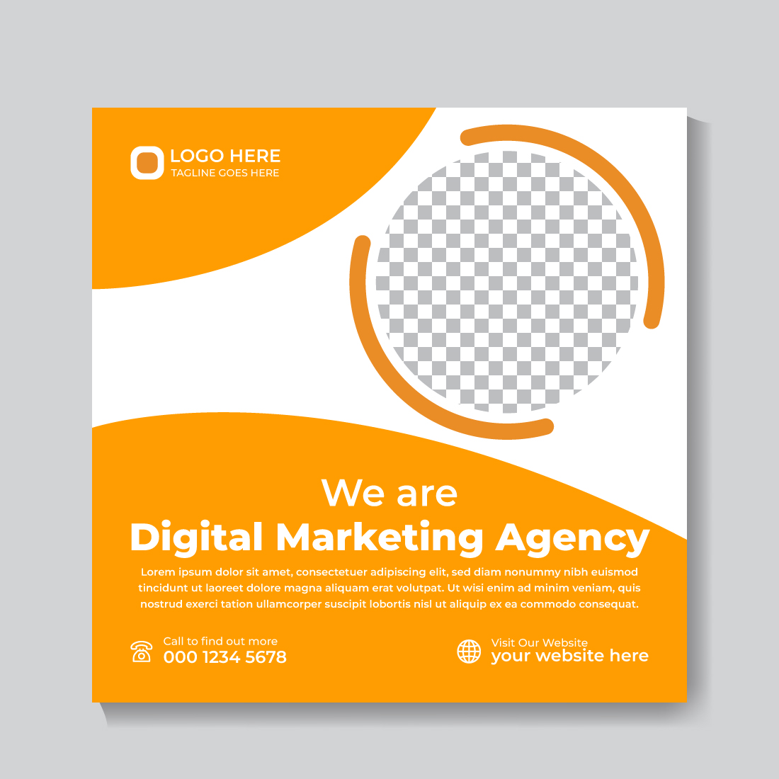 Digital Marketing Social Media Post Design Template main cover