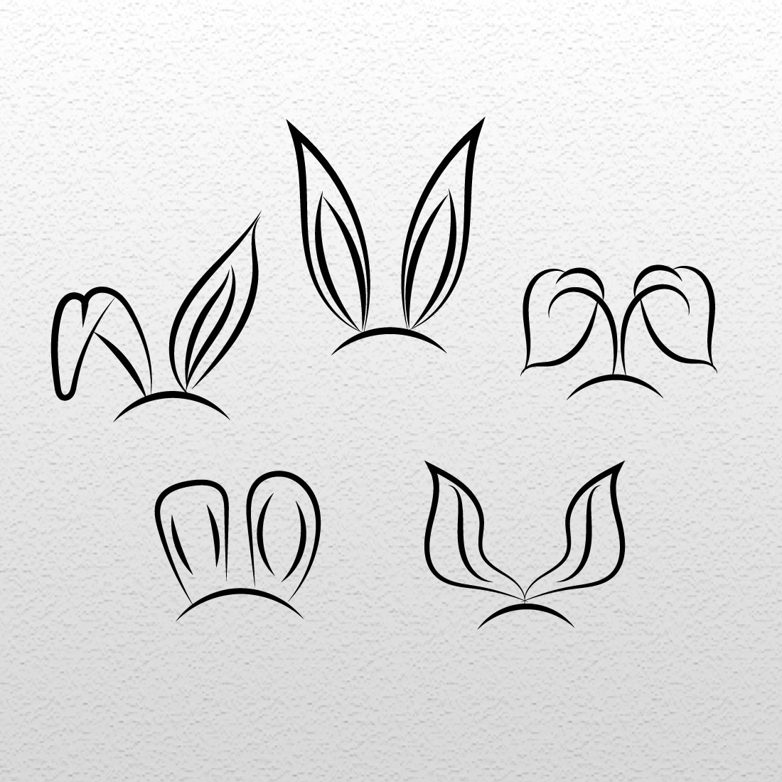 Bunny Easter Ears Svg Bundle cover image.