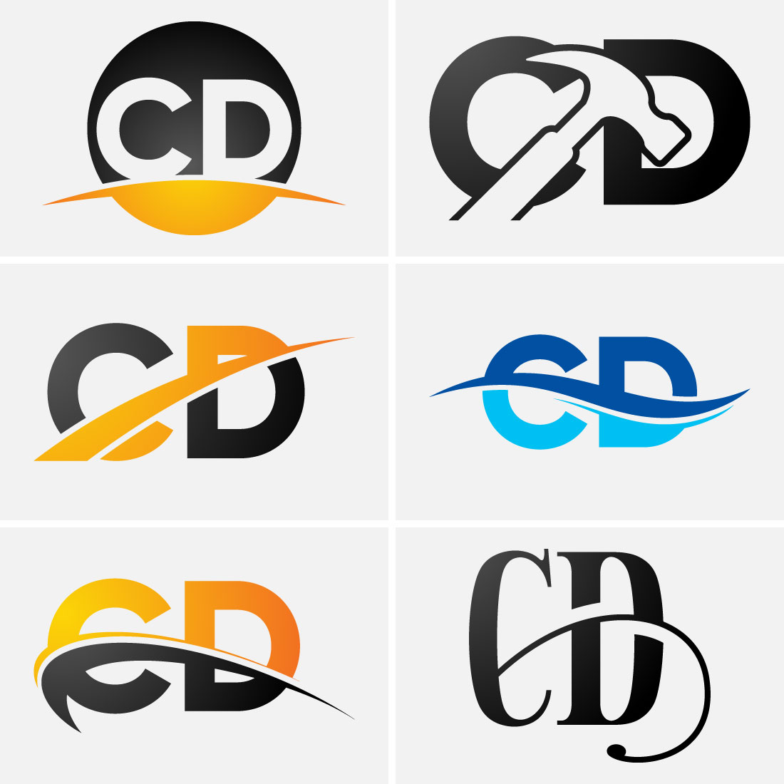 C D Initial Letter Logo Design, Graphic Alphabet Symbol for Corporate Business Identity cover image.