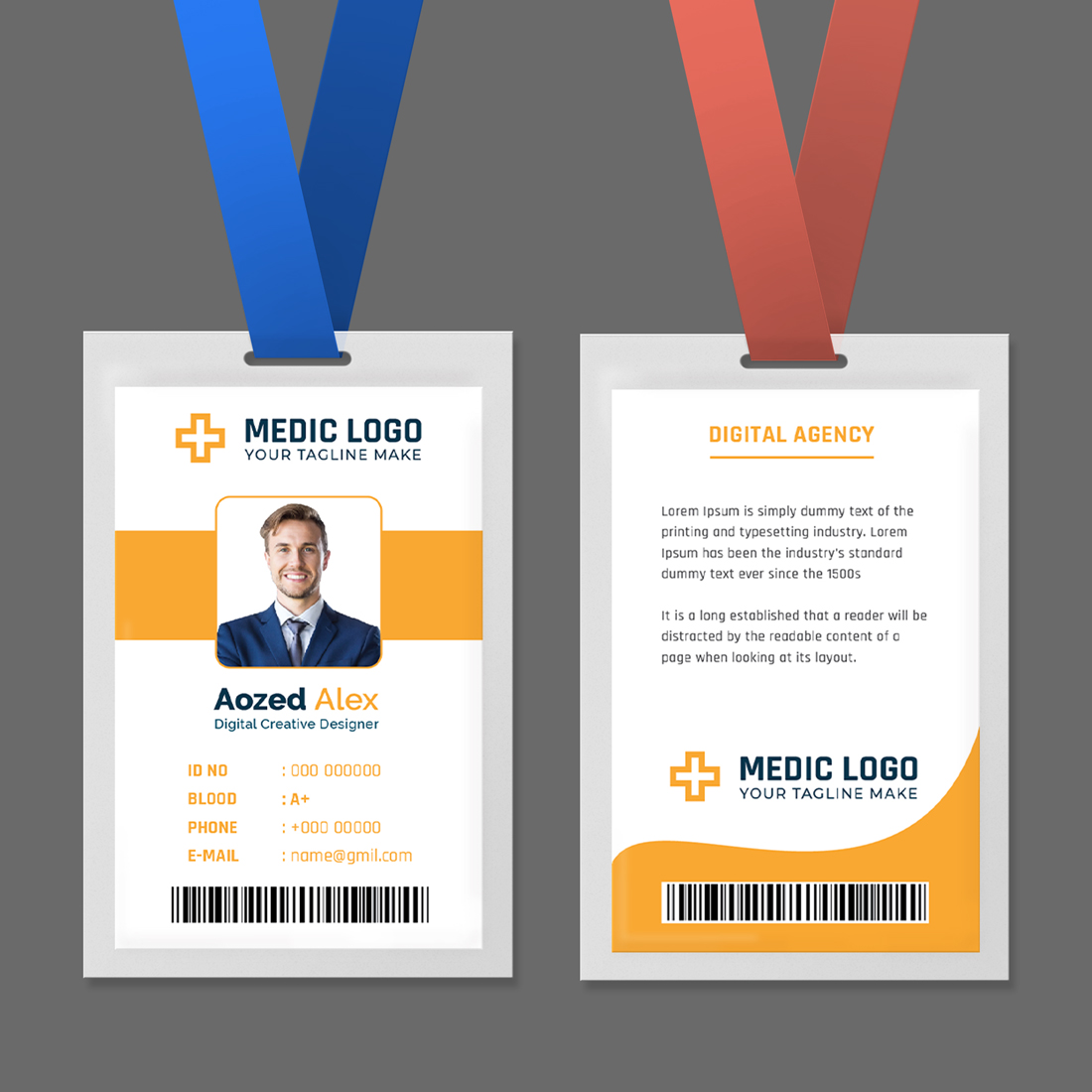 Corporate Business ID Card Template Design.