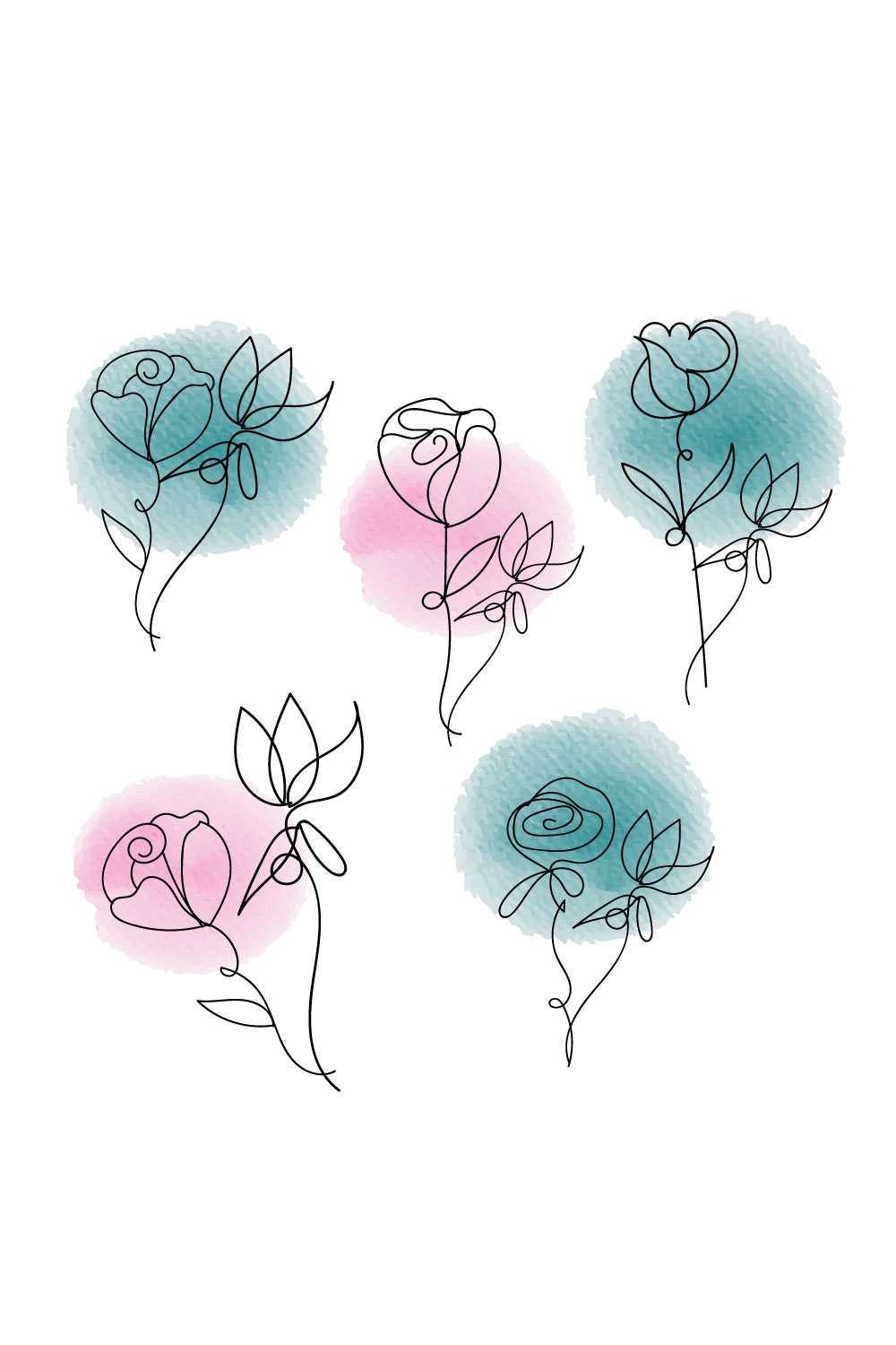 Watercolor svg pinterest preview image.