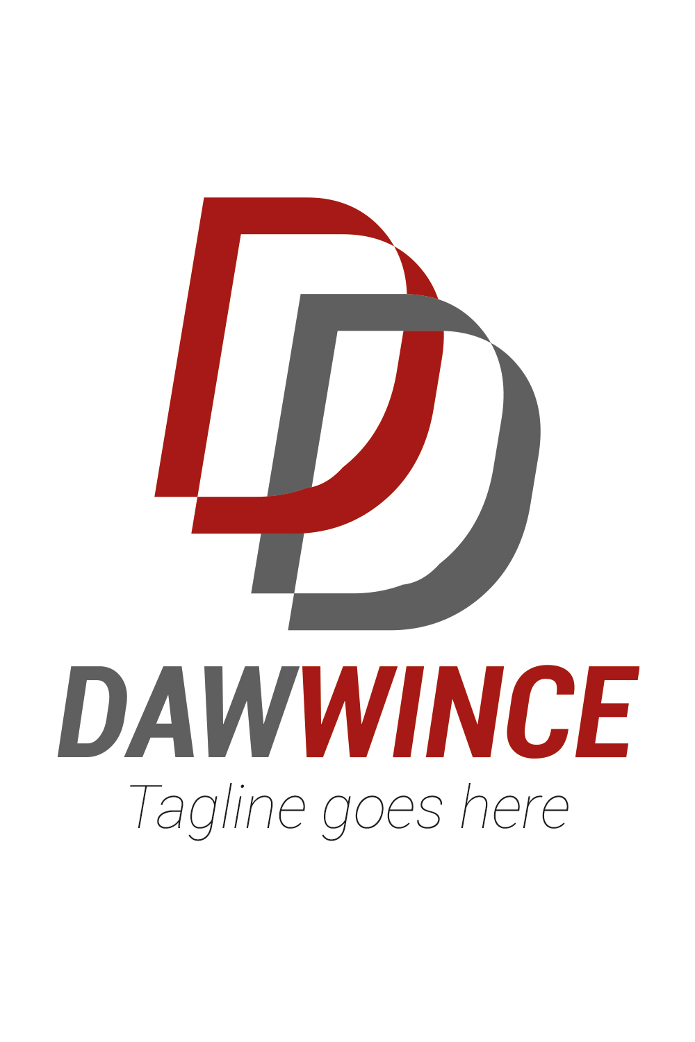 A Unique Letter D Tech Logo Design pinterest image.