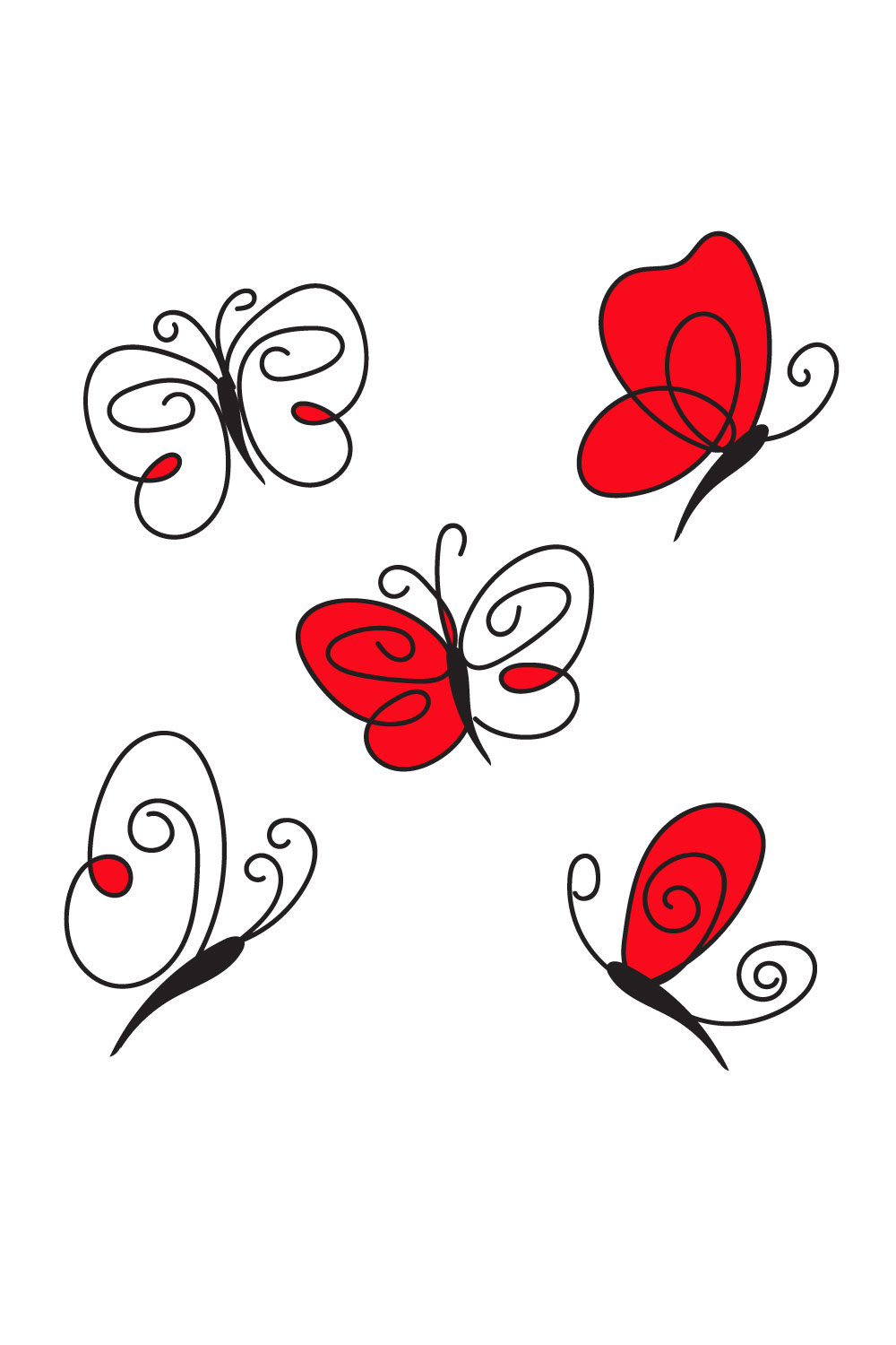 Butterfly Line Art - Pinterest.