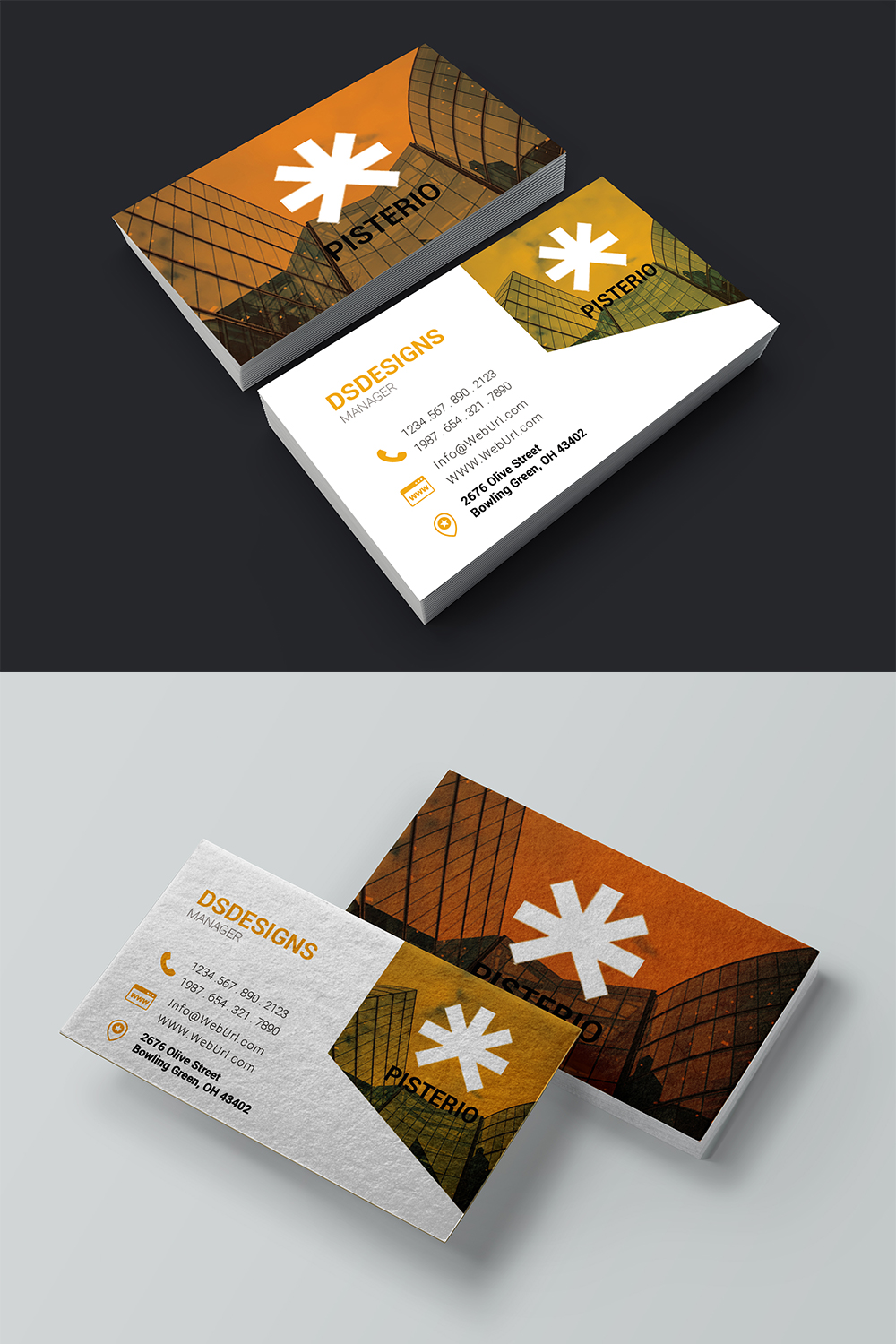 Real Estate Business Card Design Pinterest image.