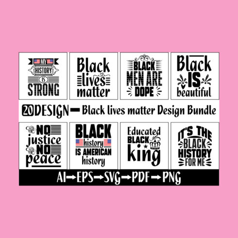 Black Lives Matter Design Bundle main cover