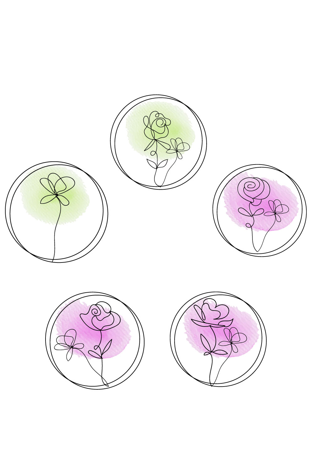 Rose ornament svg bundle pinterest preview image.