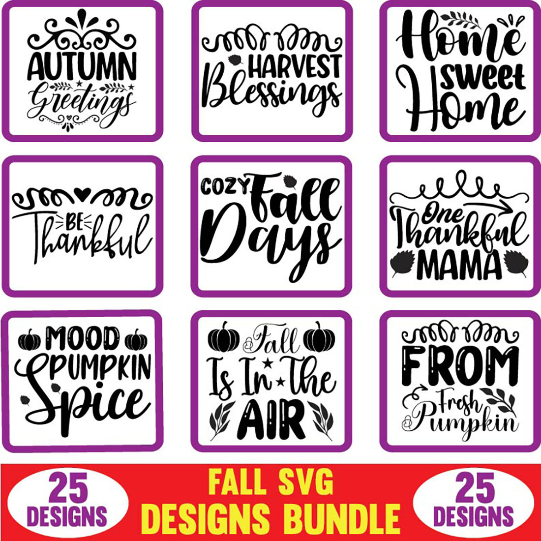 Fall SVG Designs Bundle cover