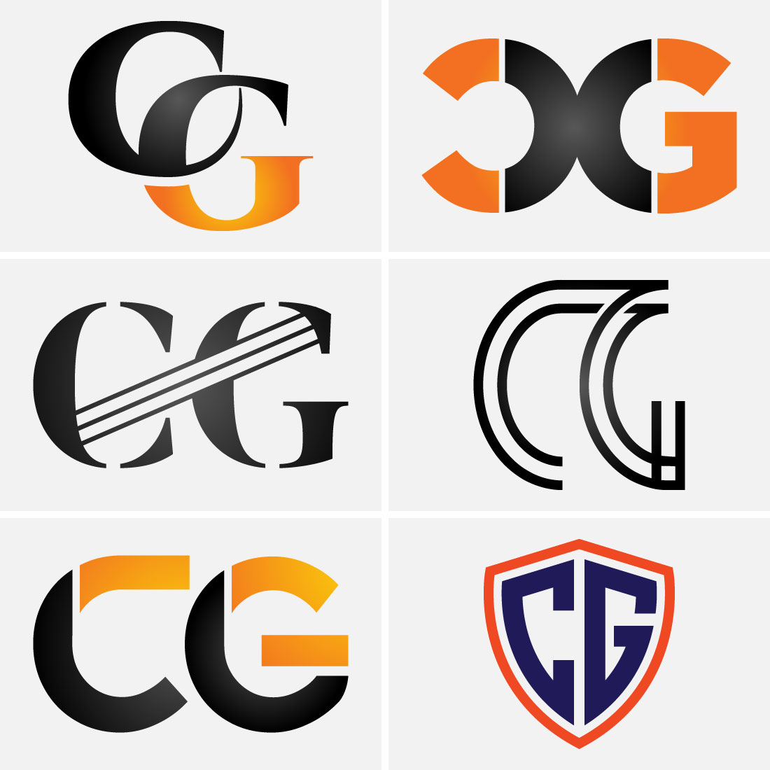 C-G Initial Letter Logo Design image preview.