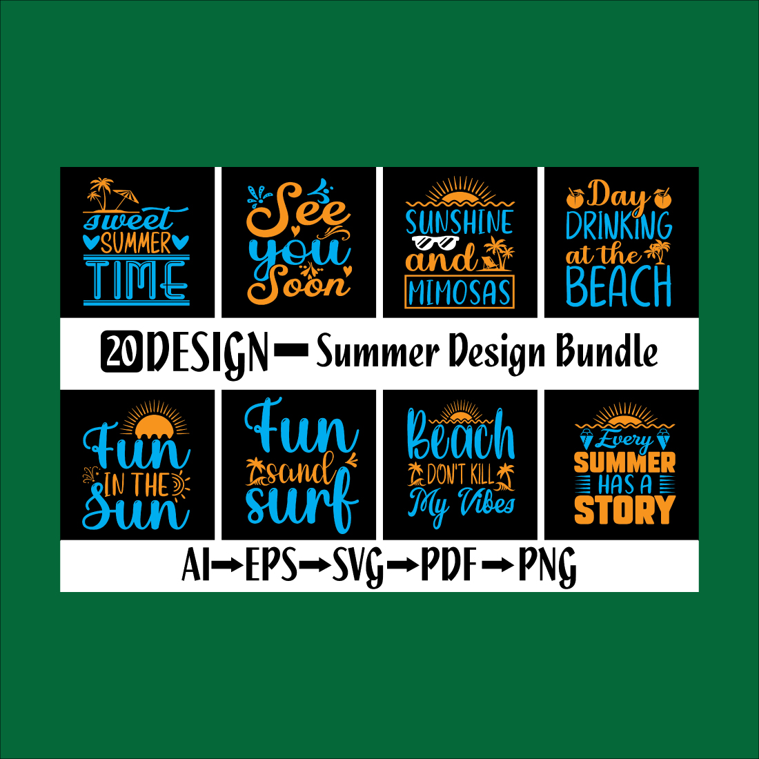 Summer Design Bundle main cover.