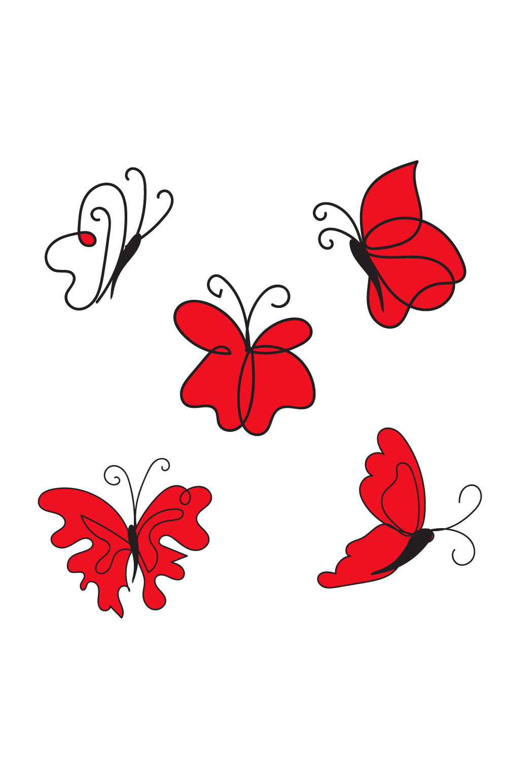 Butterfly Flat Design - Pinterest.