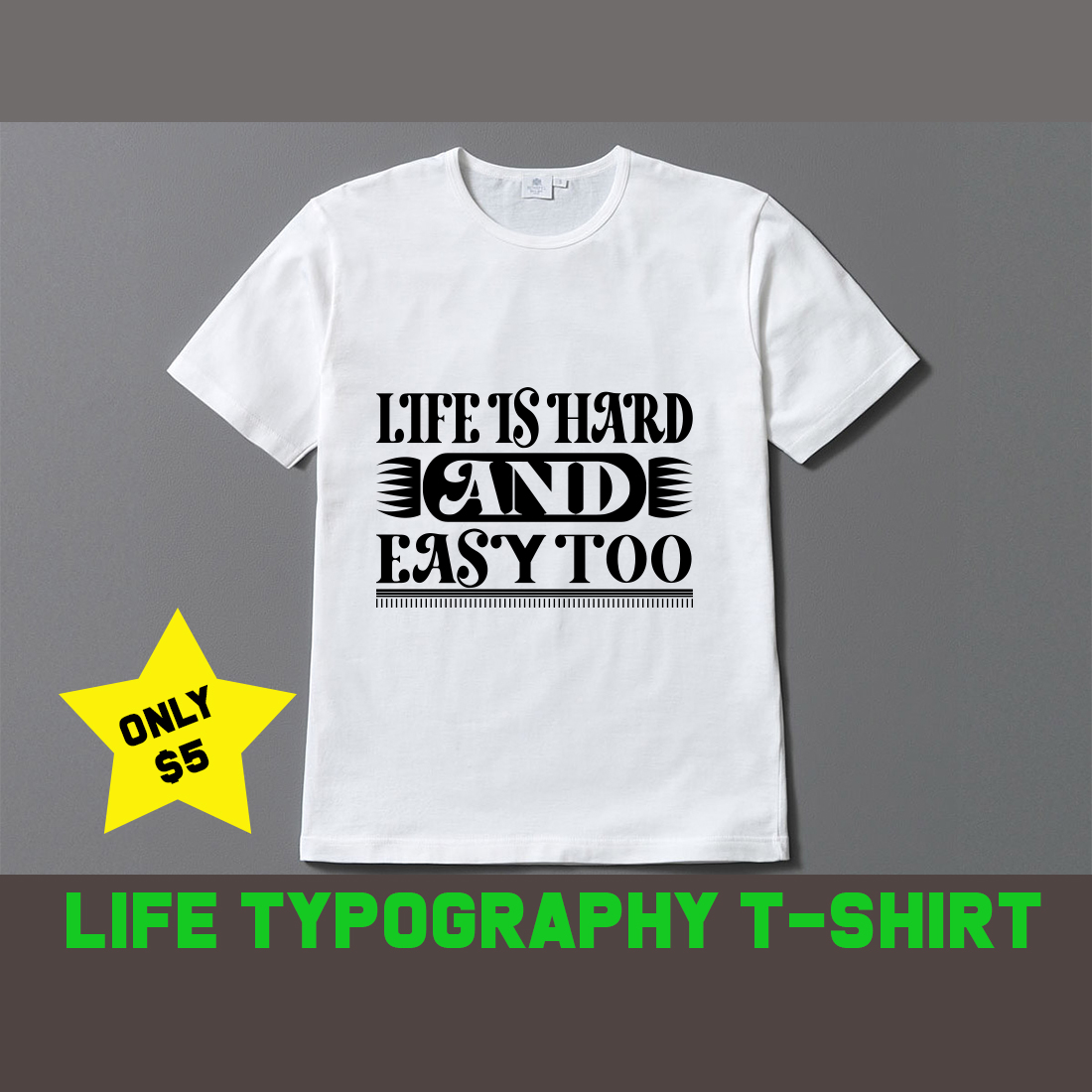 Life is a Gift Typography T Shirt Design