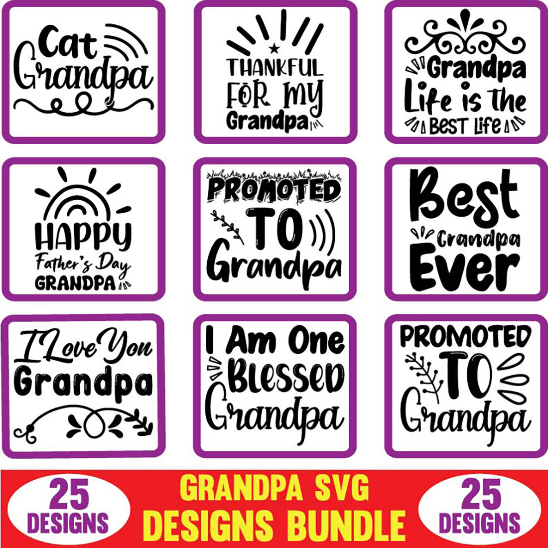 Grandpa SVG Designs Bundle cover