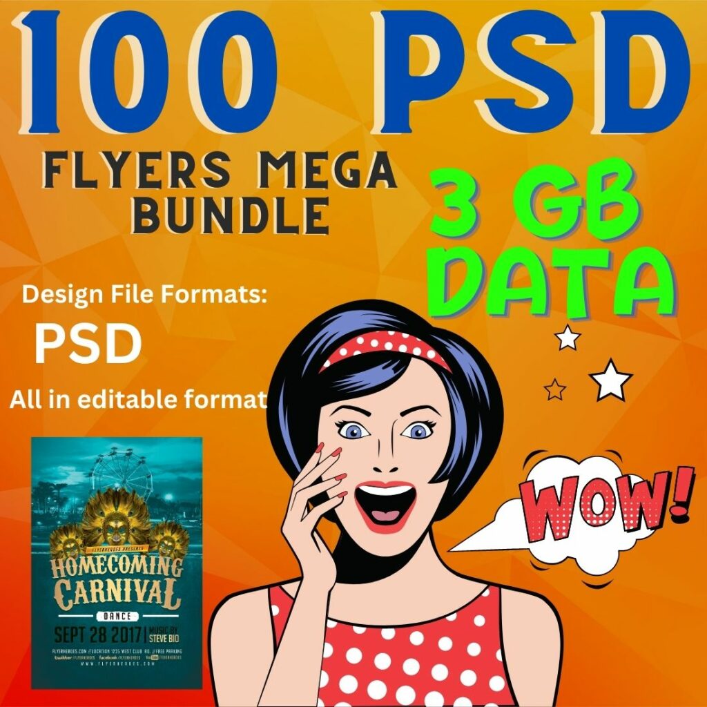 100 psd FLYERS MEGA BUNDLE All in editable format | MasterBundles