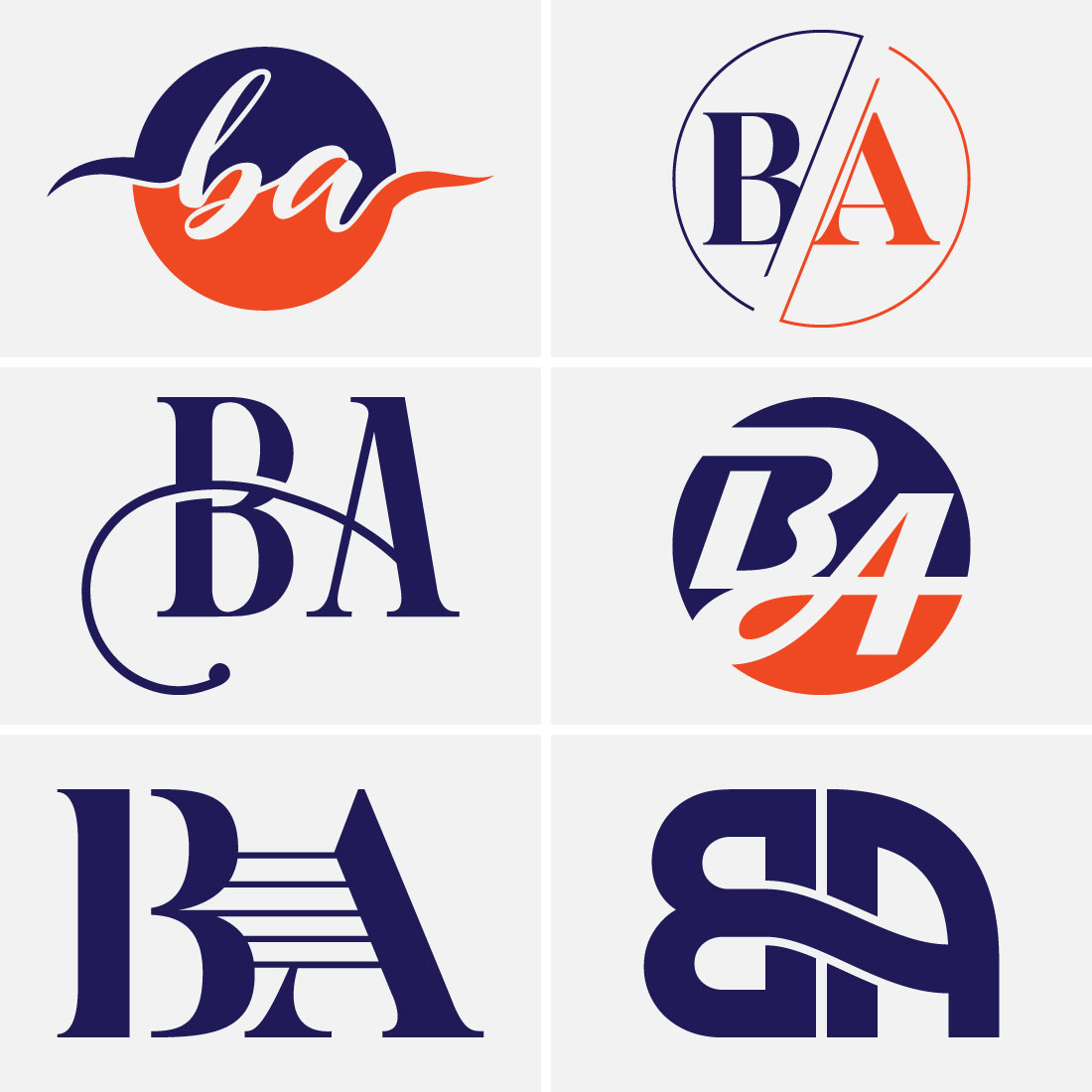 Letter BA Logo Design cover image.
