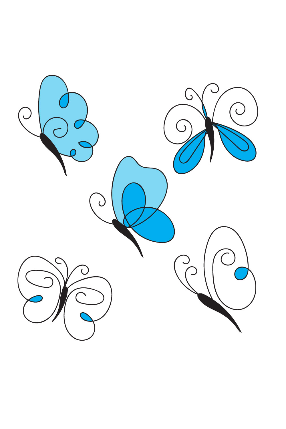 Butterfly svg bundle pinterest preview image.