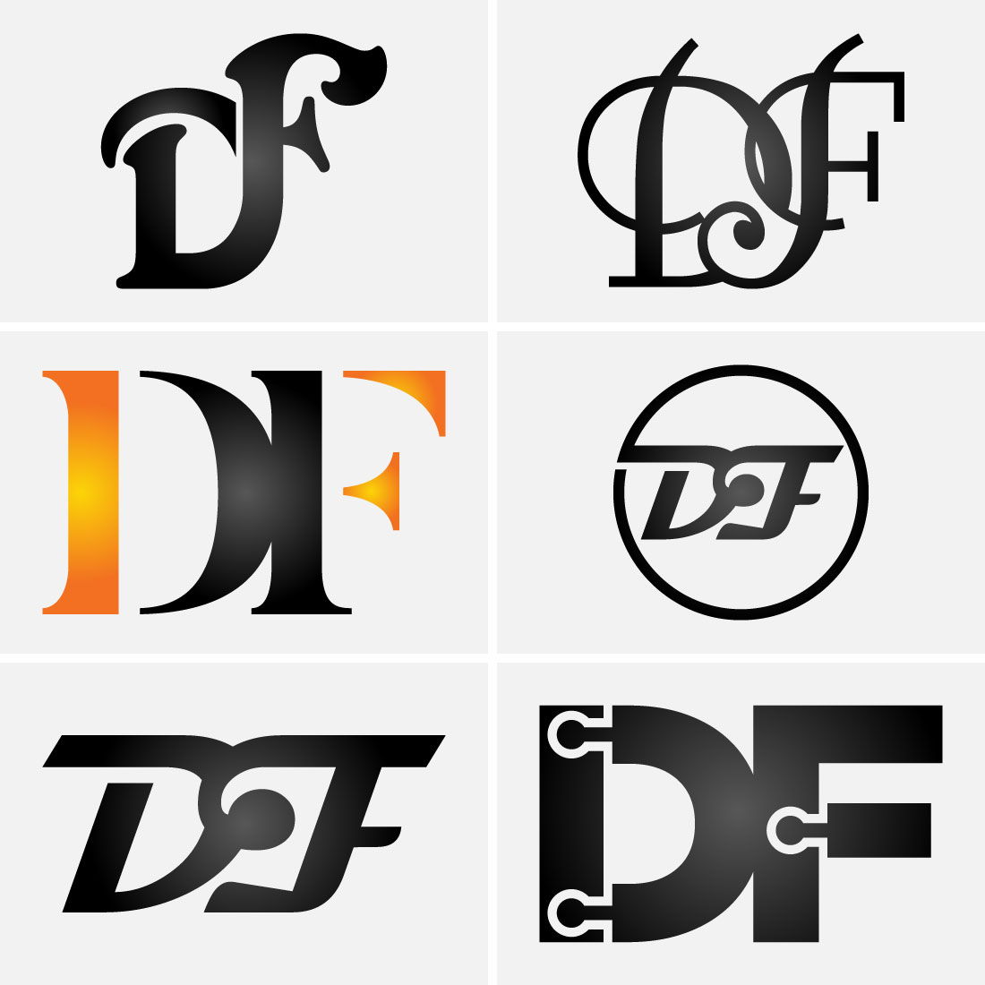 Creative Ad Df Logo Design Template Stock Vector (Royalty Free) 1652842885  | Shutterstock