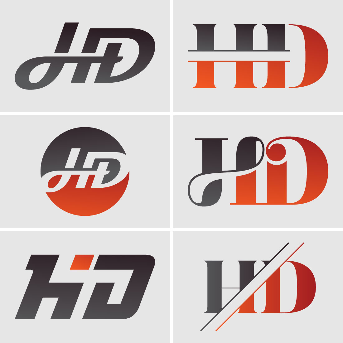 Initial Letter H D Logo Design Vector Template. Graphic Alphabet Symbol ...