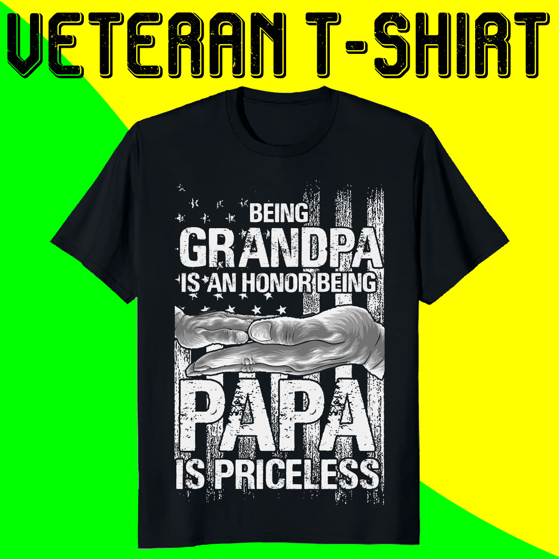 Veteran Papa T-shirt Designs Bundle preview image.