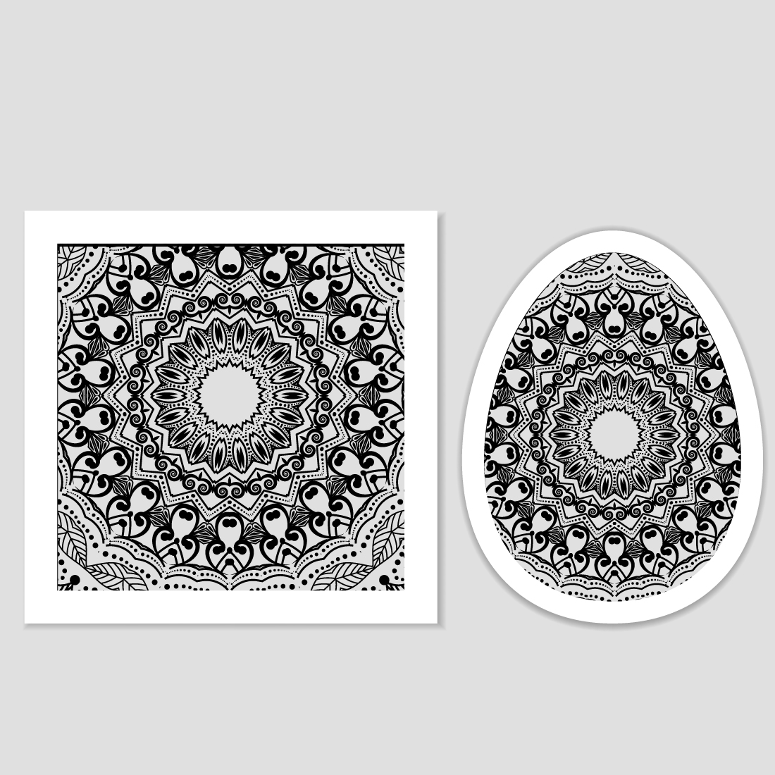 Mandala Isolated Design Element, Geometric Line Pattern Cover.