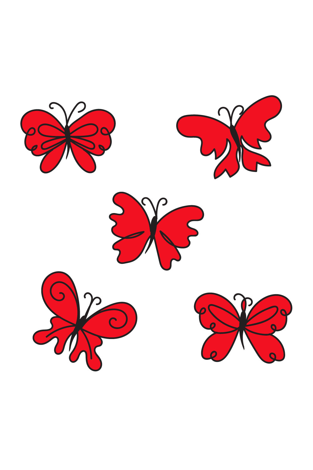 Butterfly Flat SVG Design Pinterest.