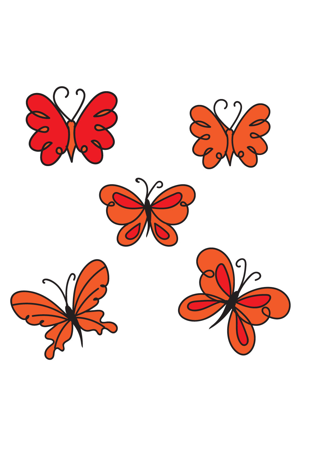 Red Butterfly Illustrations - Pinterest.