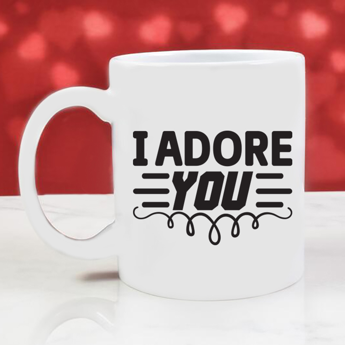 Image of a cup with a wonderful inscription I Adore You