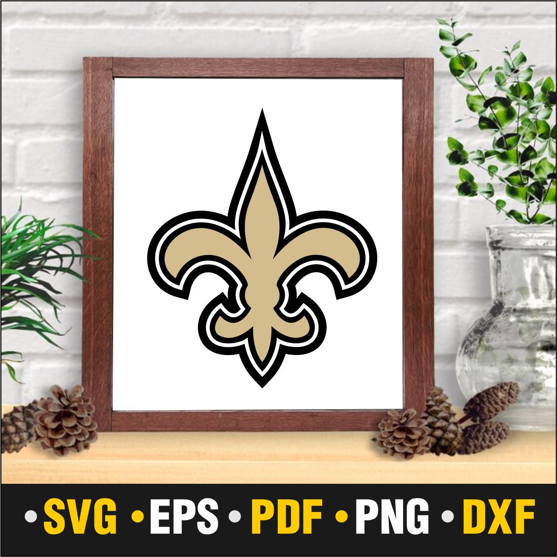 New Orleans Saints logo Digital File (SVG cutting file + pdf+png+dxf)