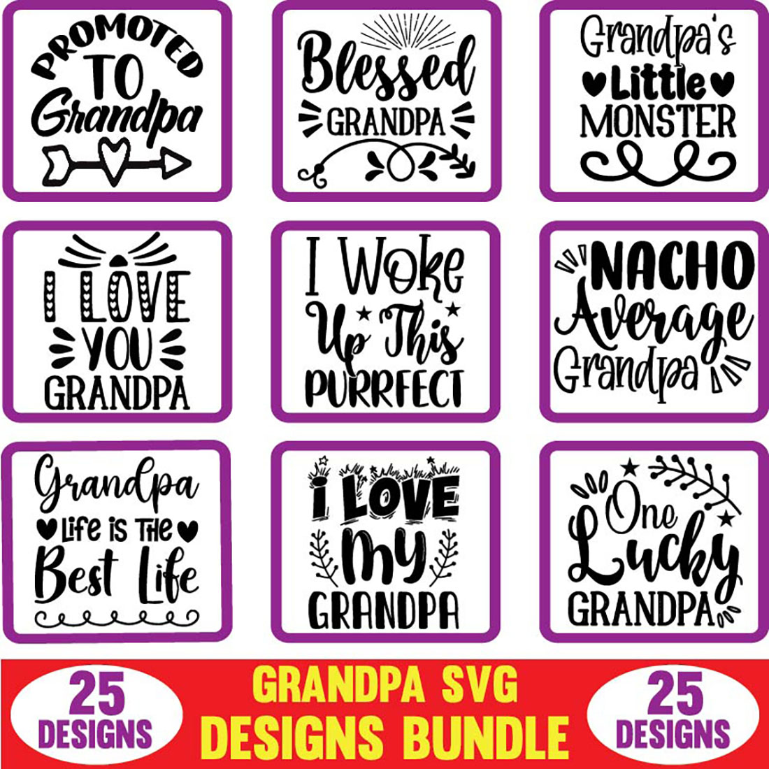 Grandpa SVG Designs Bundle cover