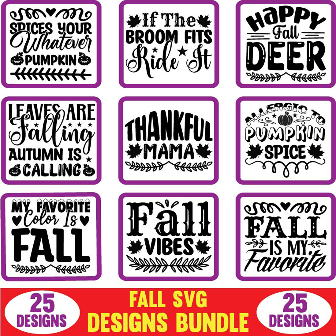 Fall SVG Designs Bundle cover