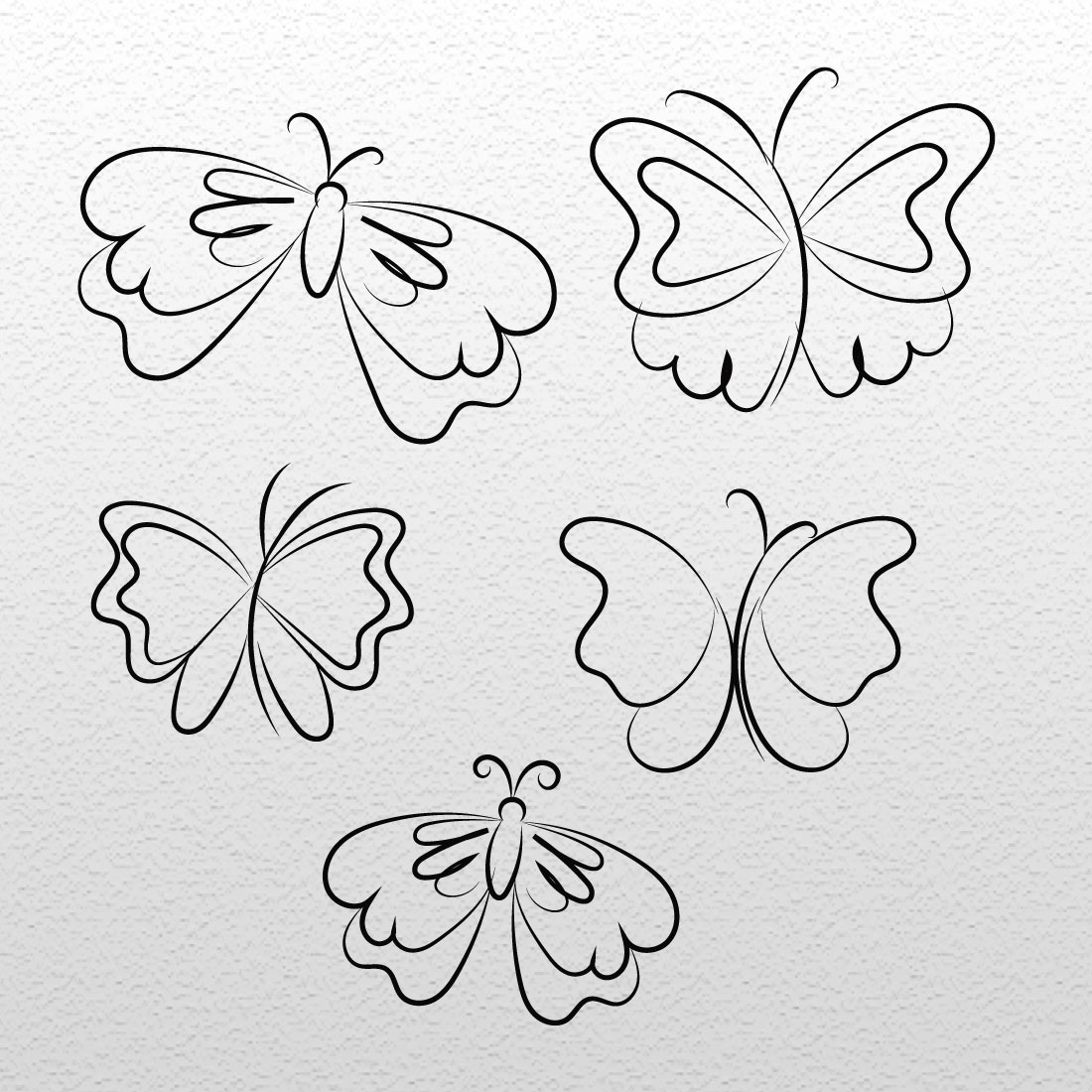 Butterfly Liner Art SVG Bundle cover