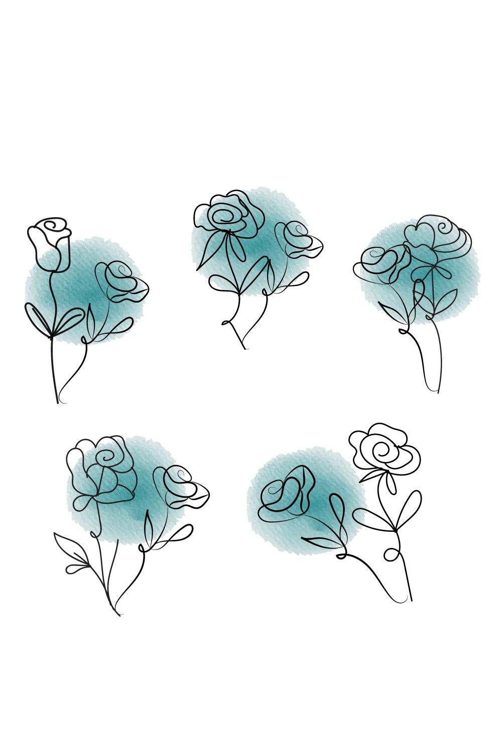 Watercolor svg bundle pinterest preview image.