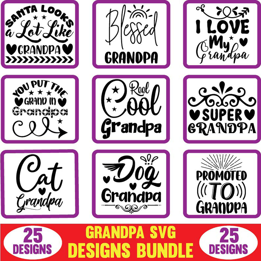 Grandpa SVG Designs Bundle cover