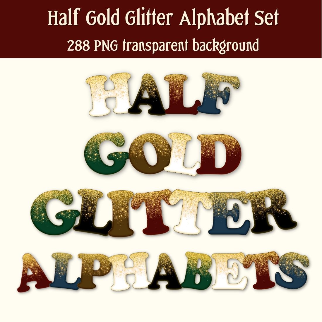 Glitter PNG Alphabet