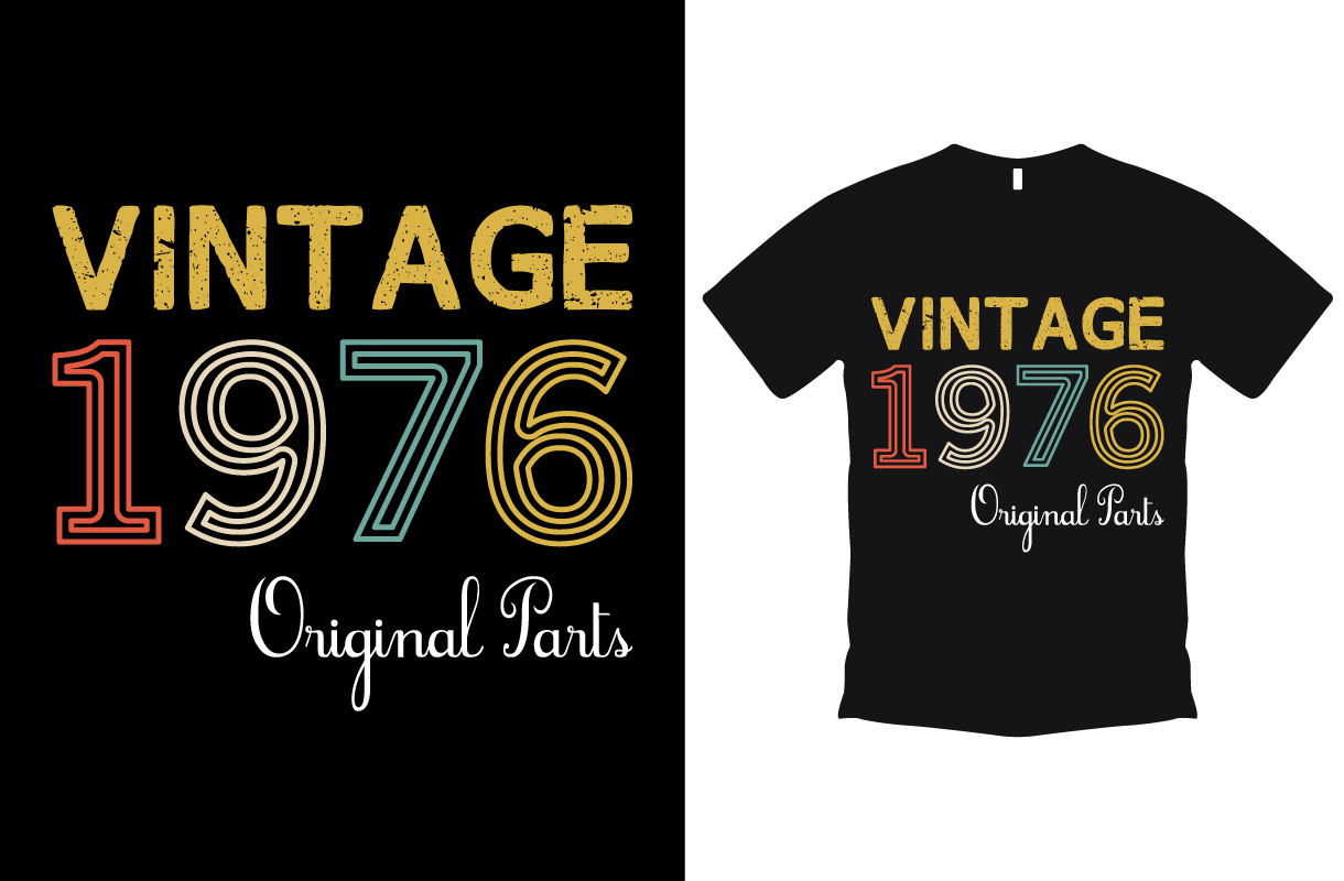 Birthday Vintage Design T-shirt preview image.