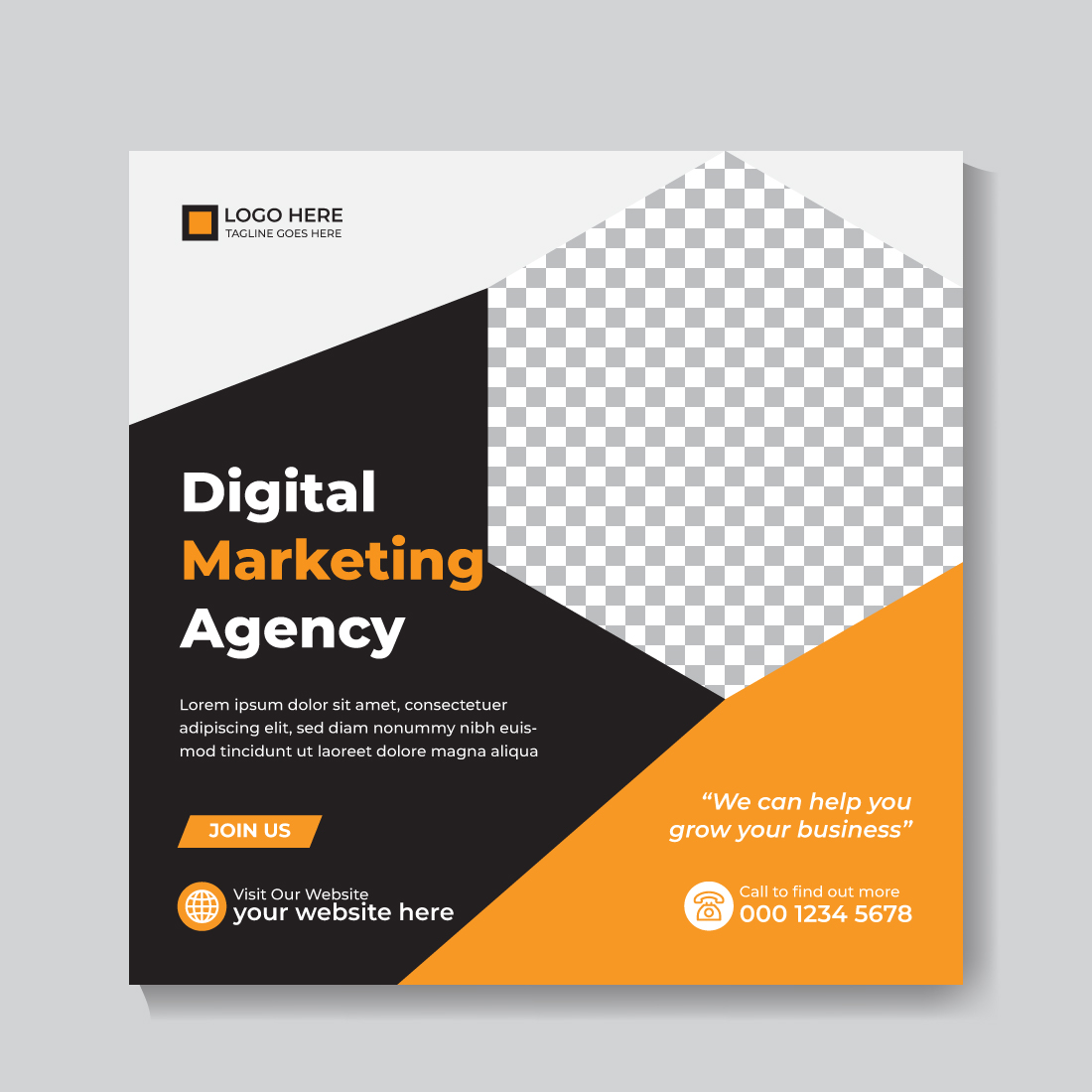 Modern Digital Marketing Social Media Post Design Template main cover