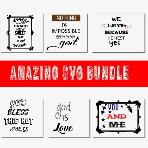 Amazing SVG Bundle Design cover image.