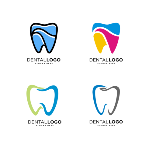 Set Of Dental Logo Design Template main cover