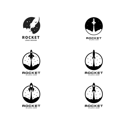 Set Of Rocket Logo Design Vector main cover