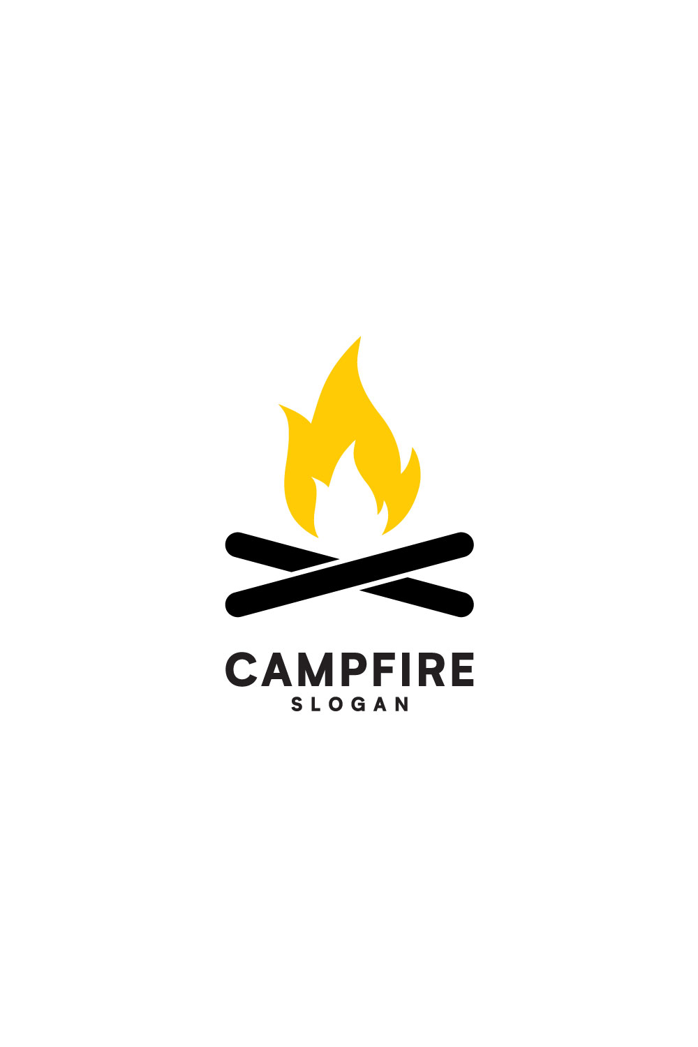 Vector Campfire With Firewood Logo - MasterBundles