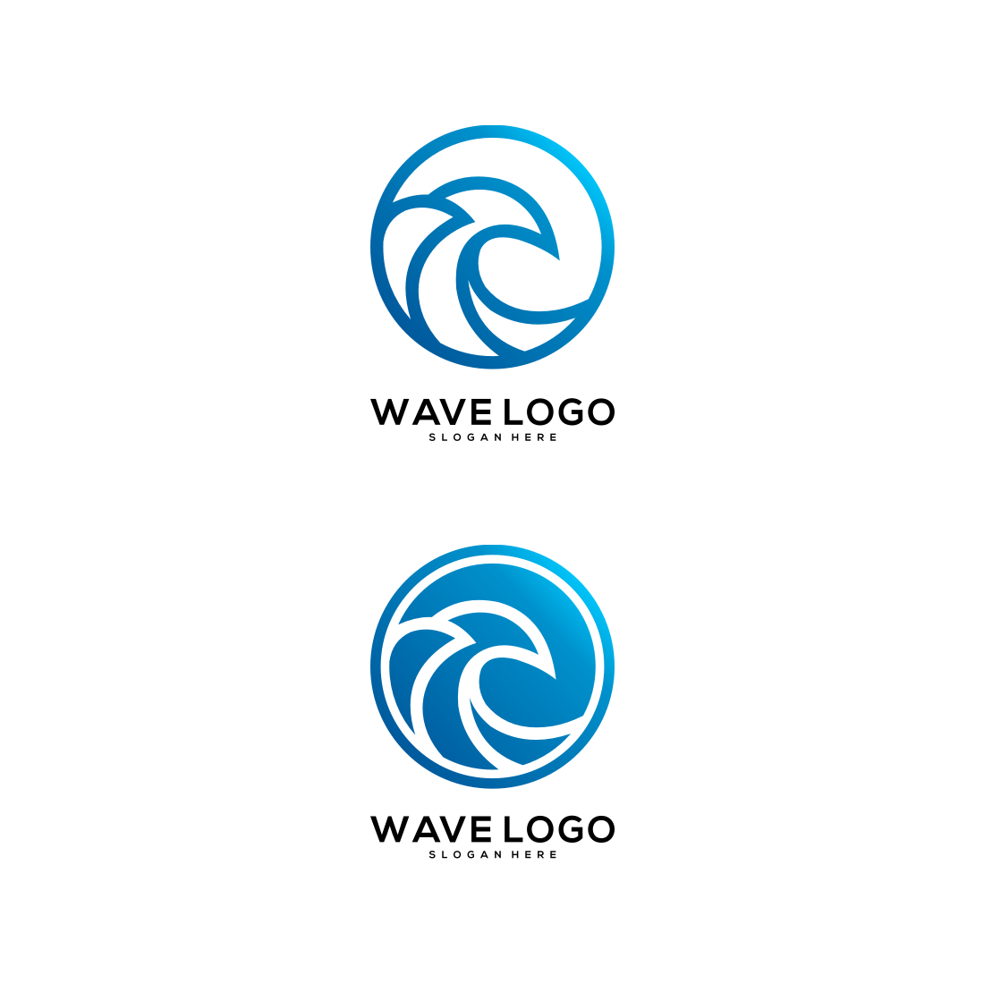 Ocean Wave Logo Vector Design Template main cover