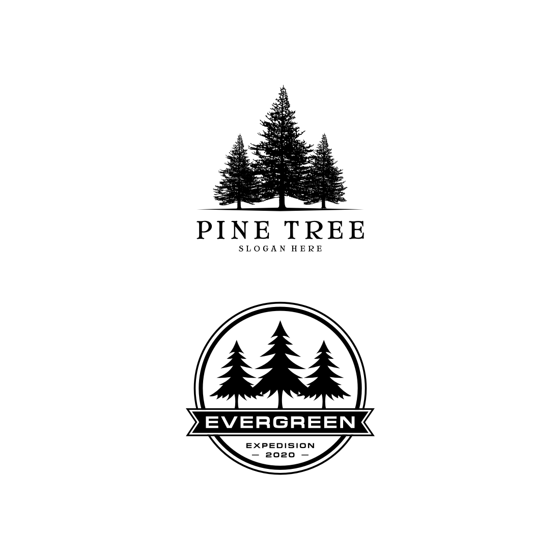 Pine Tree Logo Vector Design Template main cover.