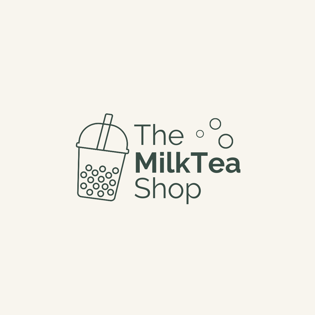 Premium Business Logo Designs Bundle milktea shop.