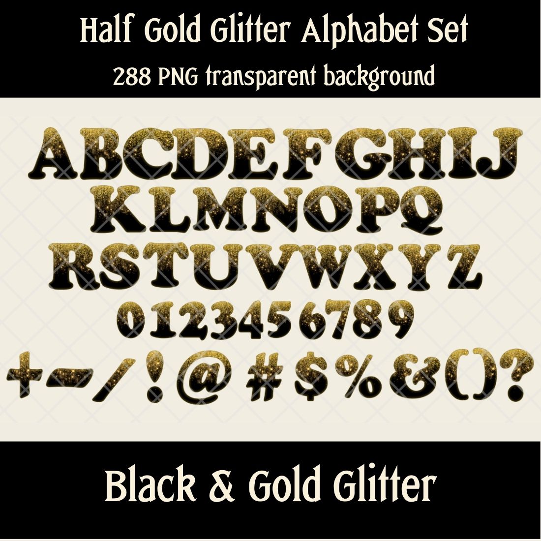 Glitter PNG Alphabet