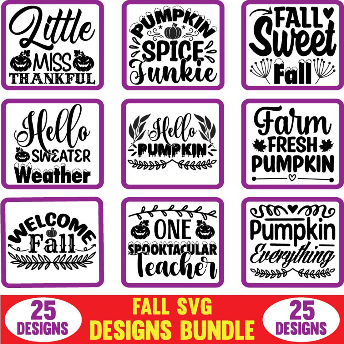 Fall SVG Designs Bundle cover