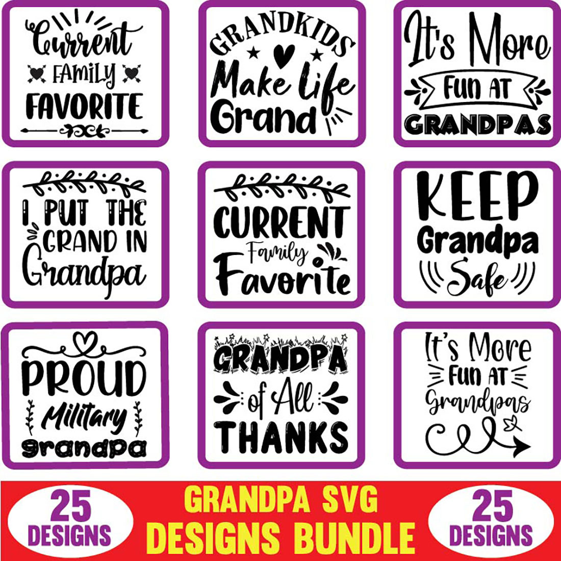 Grandpa SVG Designs Bundle cover